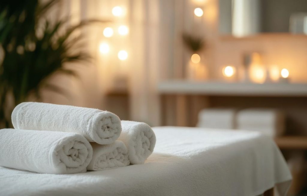 achat de linge et serviette pour un spa maison